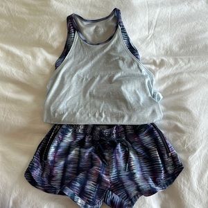 Athleta girls short/tank top set